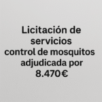 Adjudicación del contrato de control de mosquitos en El Cuervo de Sevilla