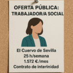 Oferta pública de interinidad para trabajador/a social en El Cuervo de Sevilla