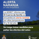 El Cuervo de Sevilla activa la alerta naranja por altas temperaturas los días 15 y 16 de julio