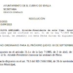 Convocado un Pleno ordinario en El Cuervo de Sevilla para el 18 de septiembre