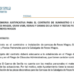 El Cuervo de Sevilla licita el suministro e instalación de las carrozas de la Cabalgata de Reyes por 40000 €
