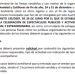 BANDO DE LA ALCALDÍA CELEBRACIONES FIESTA DE NAVIDAD Y FIN DE AÑO (24 Y 31 DE DICIEMBRE) 2025