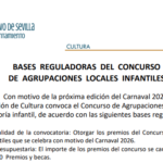 El Ayuntamiento convoca el Concurso de Agrupaciones Locales Infantiles del Carnaval 2026
