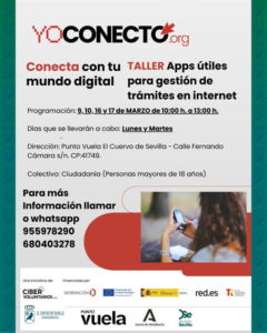 El Cuervo de Sevilla acoge un taller para aprender a realizar trámites digitales con el móvil